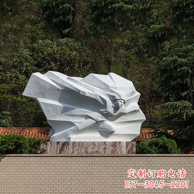 青海英雄人物黄继光景区景点汉白玉石刻雕塑