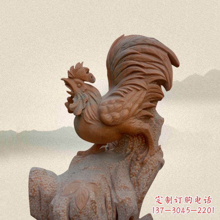 青海酉鸡景观石雕