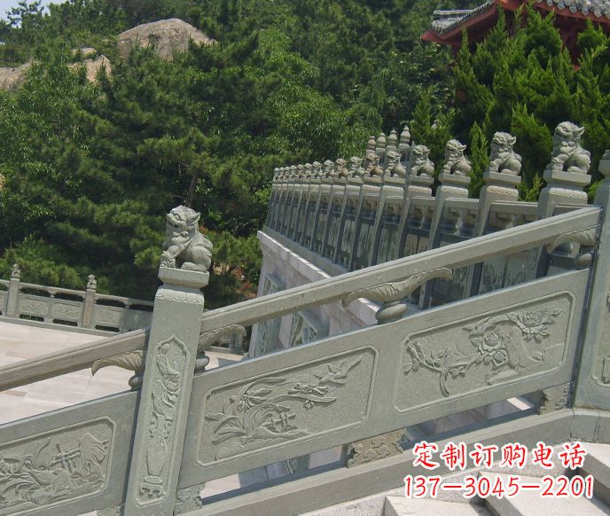 青海园林仿古石栏板景观石雕 (4)