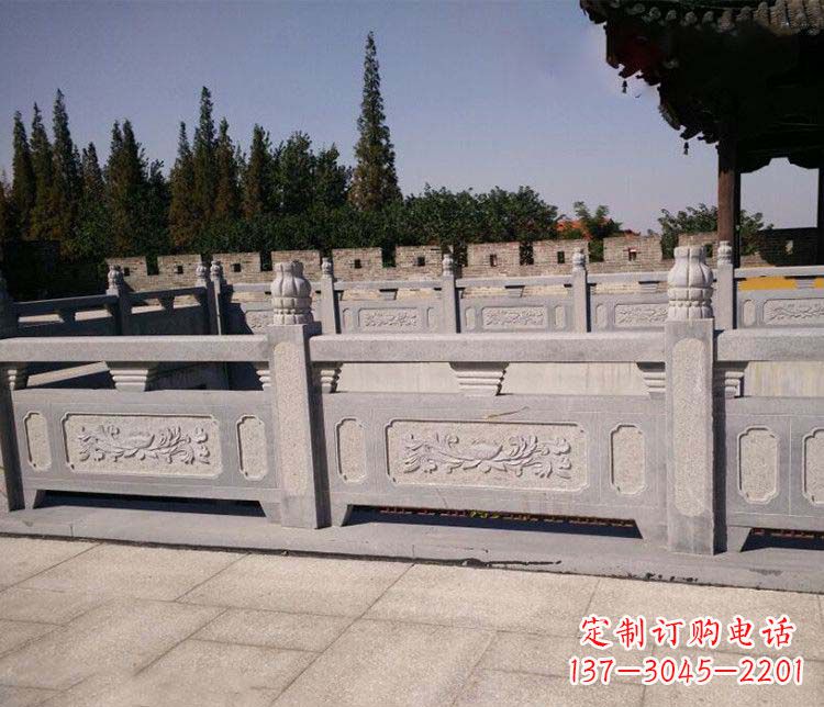 青海园林仿古石栏板景观石雕 (2)