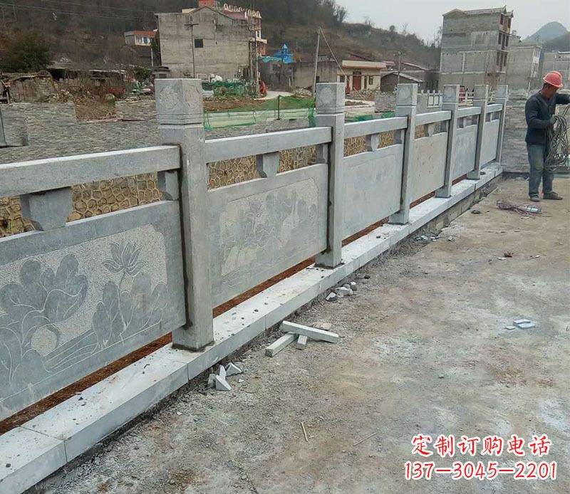 青海园林仿古石栏板景观石雕 (5)
