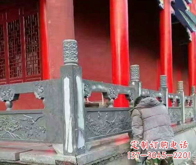 青海园林仿古石栏板景观石雕 (9)