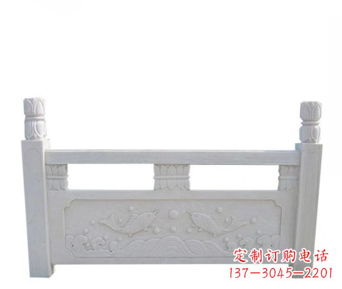 青海园林汉白玉石浮雕栏板