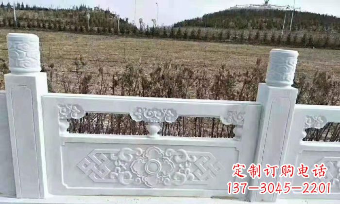 青海园林汉白玉石浮雕栏板 (4)