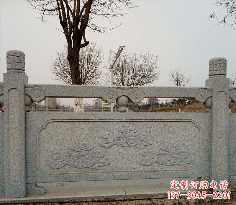青海园林护城河石栏板景观石雕