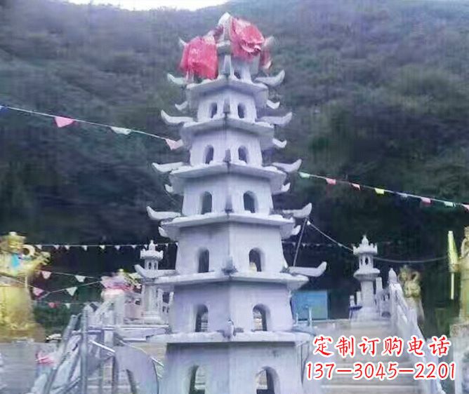 青海园林景观大理石宝塔石雕