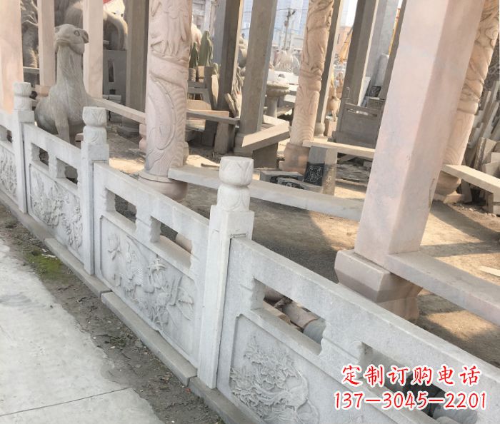青海园林景观大理石浮雕栏板石雕