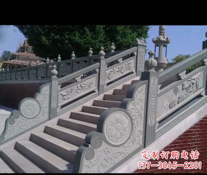 青海园林景观大理石栏板雕塑 (4)