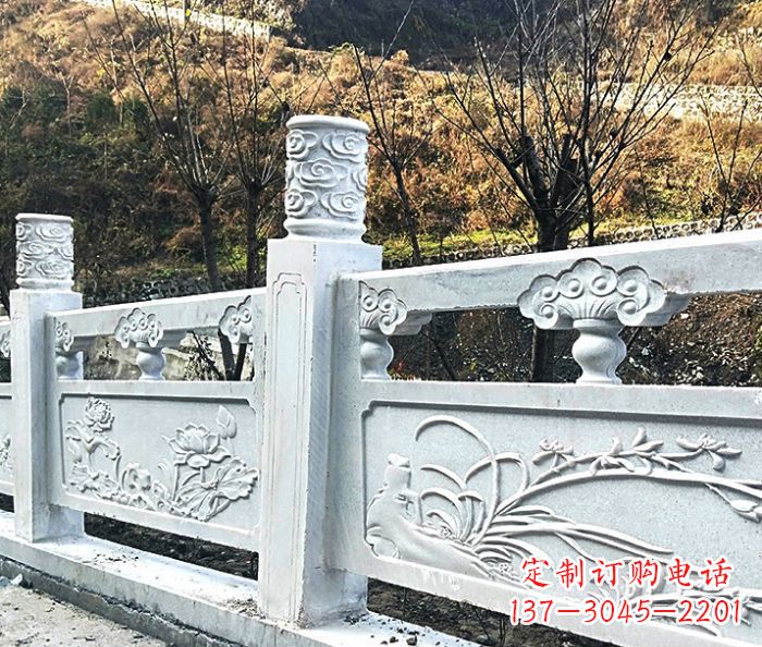 青海园林景观大理石栏板石雕 (7)