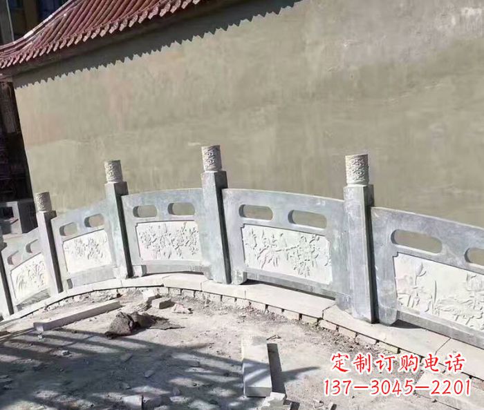 青海园林景观大理石桥栏板石雕 (5)