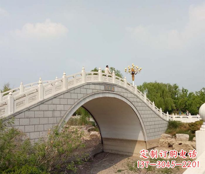 青海园林景观大理石桥栏板石雕 (6)