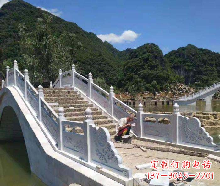 青海园林景观大理石桥栏板石雕_1