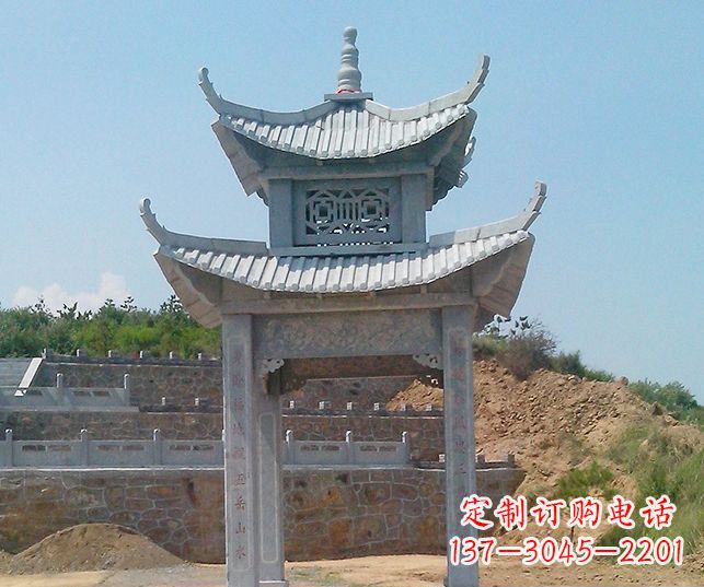 青海园林景观仿古石雕凉亭