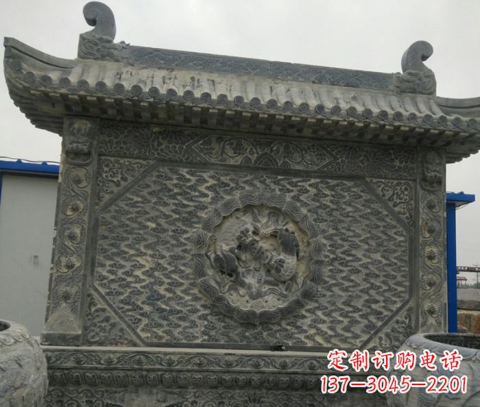 青海园林景观仿古石雕影壁