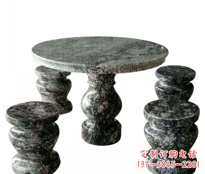 青海园林景观圆形石桌凳