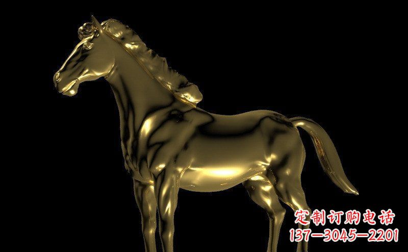 青海园林马动物景观铜雕