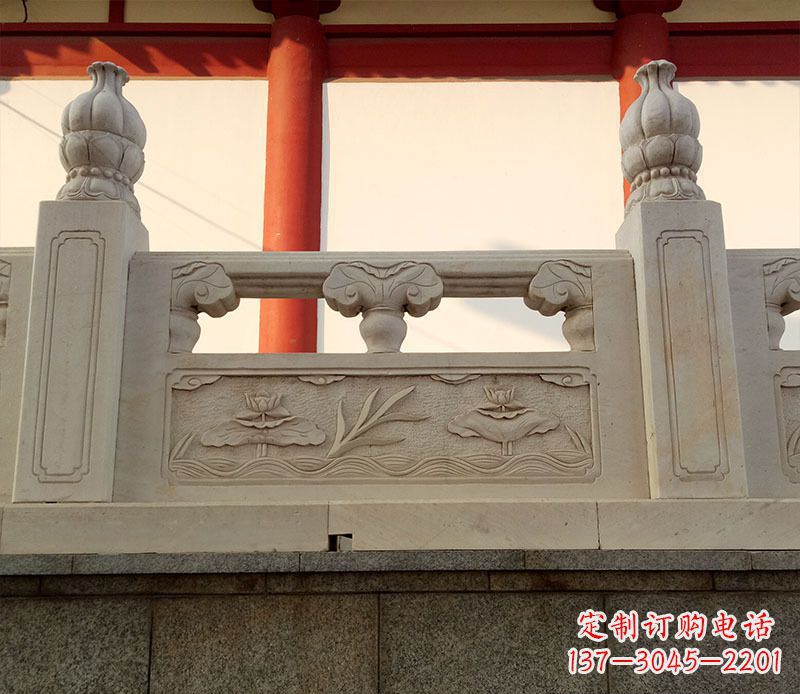 青海园林石浮雕栏板景观石雕 (2)