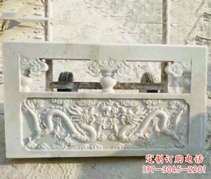 青海园林石浮雕栏板景观石雕