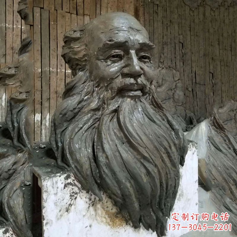 青海张大千头像雕塑泥稿