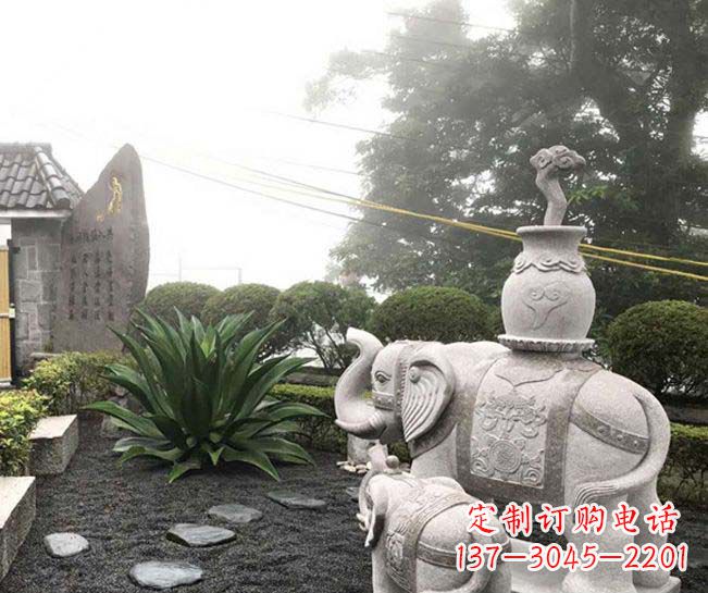 青海招财驮宝大象石雕