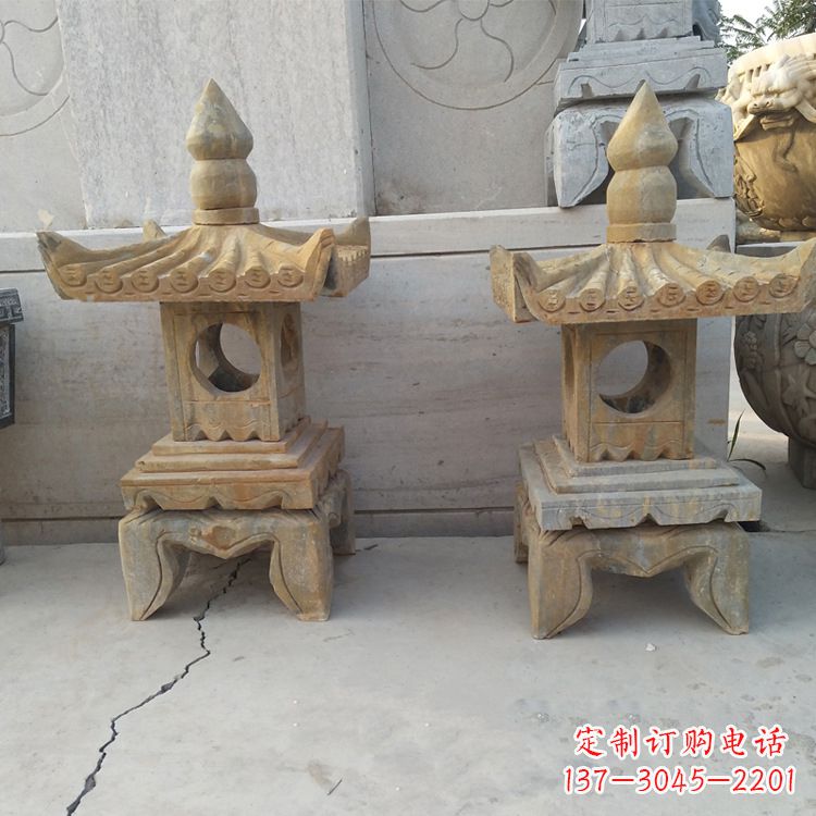 青海中式仿古低墩石灯笼