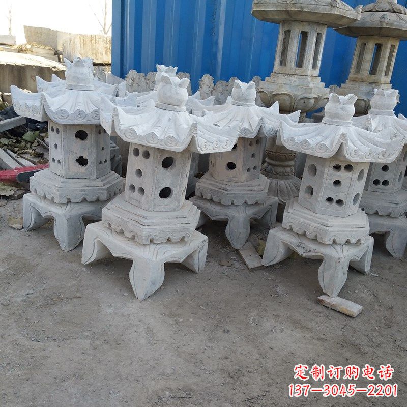 青海中式古代石灯笼