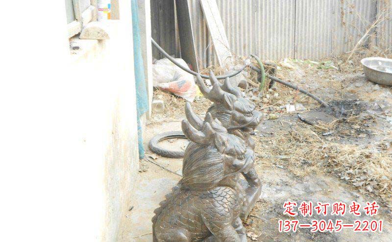 青海铸铜麒麟古代神兽铜雕