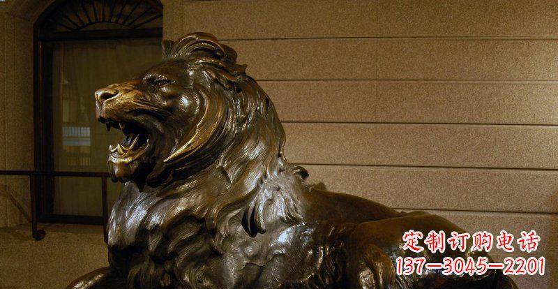 青海铸铜狮子铜雕 (2)