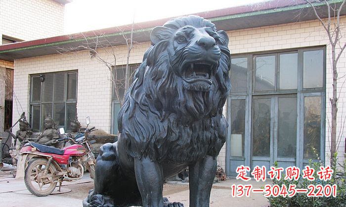 青海铸铜狮子铜雕