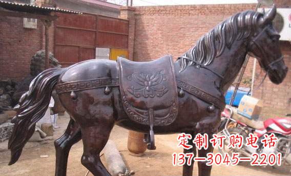 青海紫铜马公园铜雕